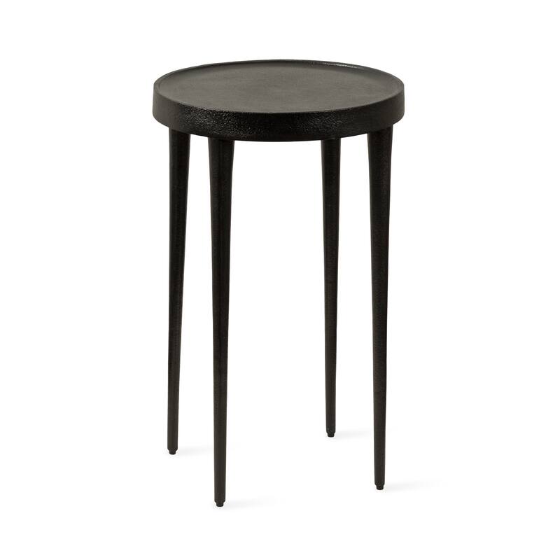 Kate and Laurel Rava Metal Drink Table - 14x14x22 - Black
