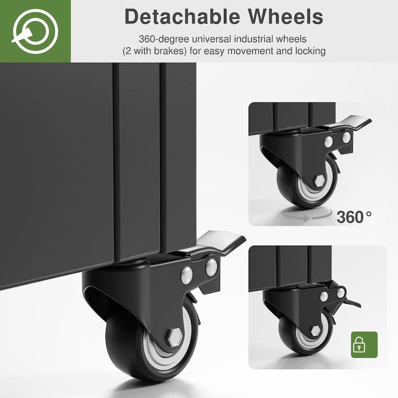 Movable Raised Garden Bed with Trellis and Lockable Wheels - 71*35