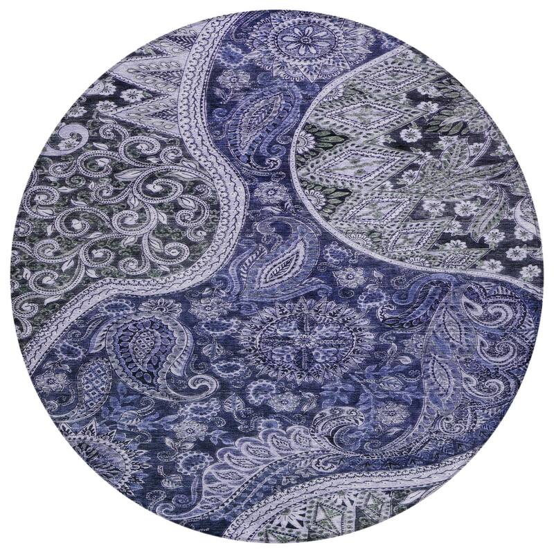 HomeRoots Floral Medallion Transitional Rectangle Outdoor Rug