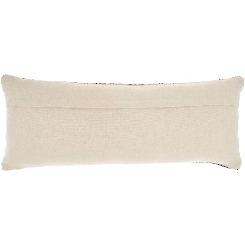 Mina Victory Life Styles Woven Cotton Modern Solid Throw Pillow , ( 12" x 30" )