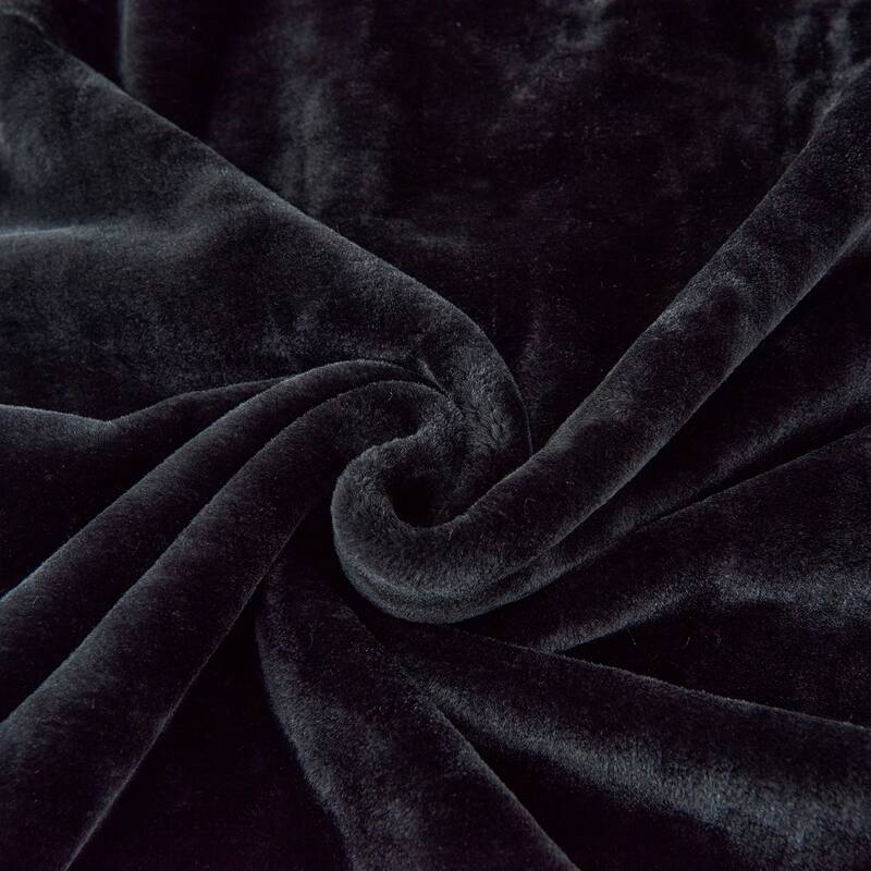 Thicken Reversible Solid Mink Fleece Blanket Fuzzy Cozy Bed Blanket for Couch Camping