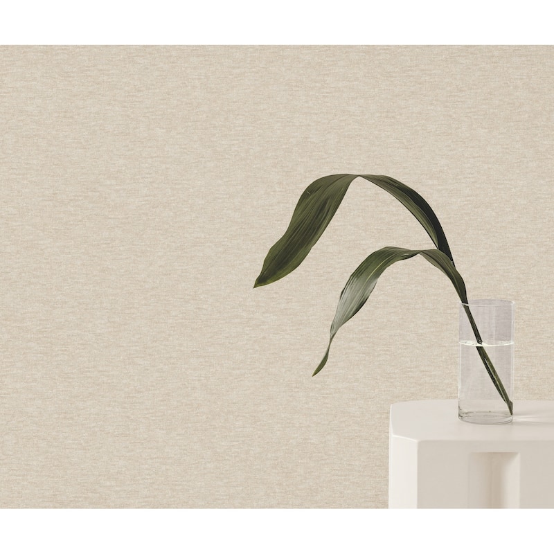 Warner Tide Water Taupe Textured Wallpaper