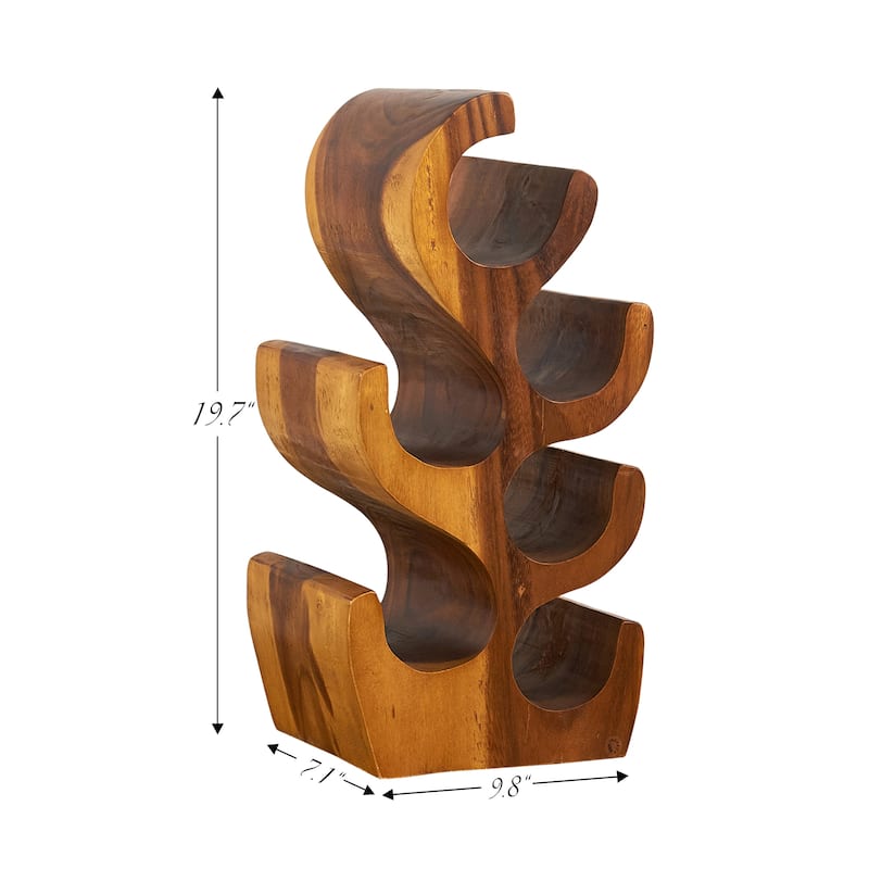Greenage Suarwood Tree Shaped Wine Rack Freestanding Wine Storage