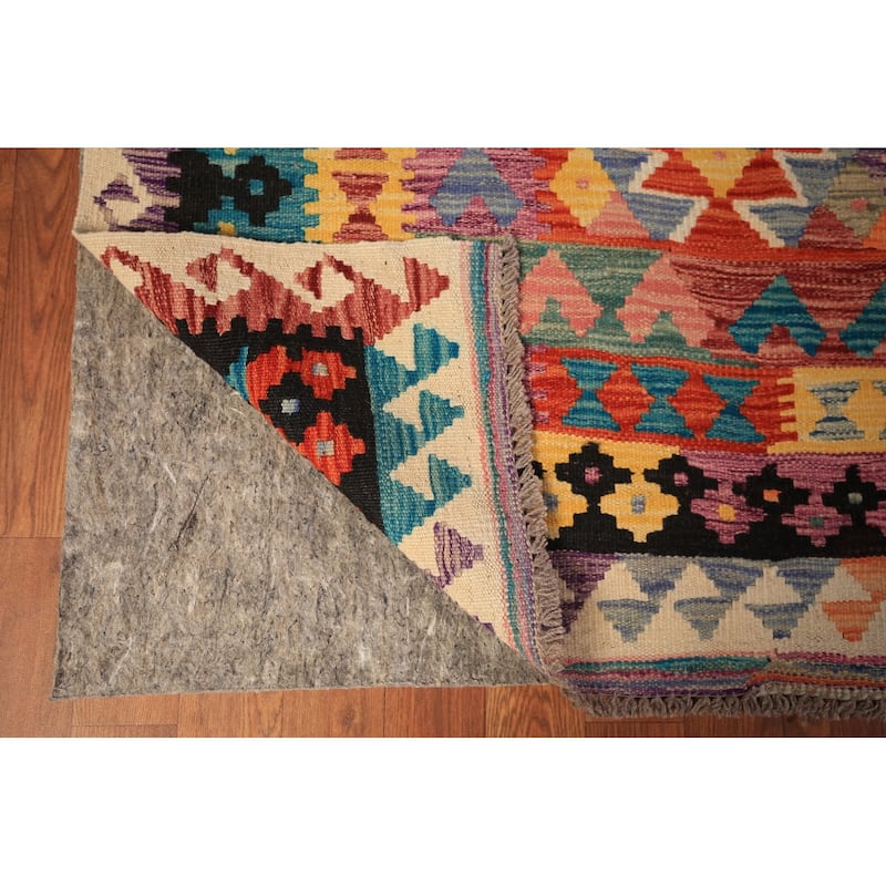 Kilim Oriental Area Rug Flatweave Wool Carpet - 8'2" x 11'4"