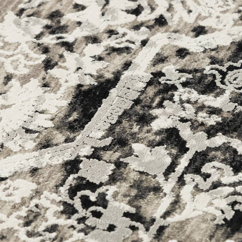 Alora Decor Graystone Contemporary Natural Polyester Area Rug