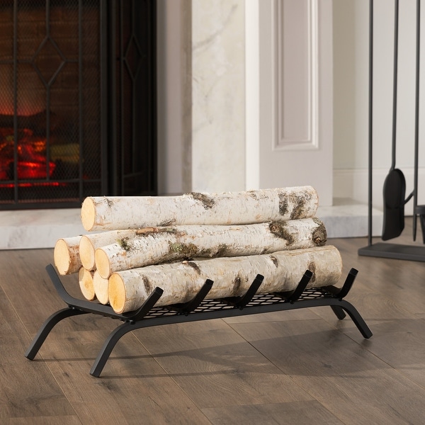 Iron wood sale holder for fireplace