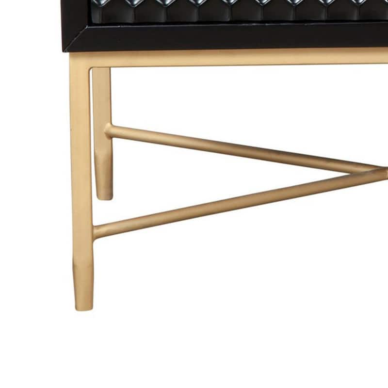 Rexi 26 Inch 2 Drawer Nightstand, Honeycomb, Mahogany Wood