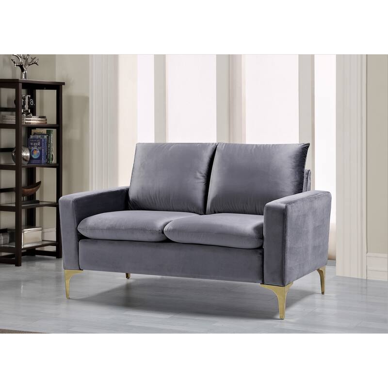 Buchan 54.7'' Velvet Square Arm Loveseat