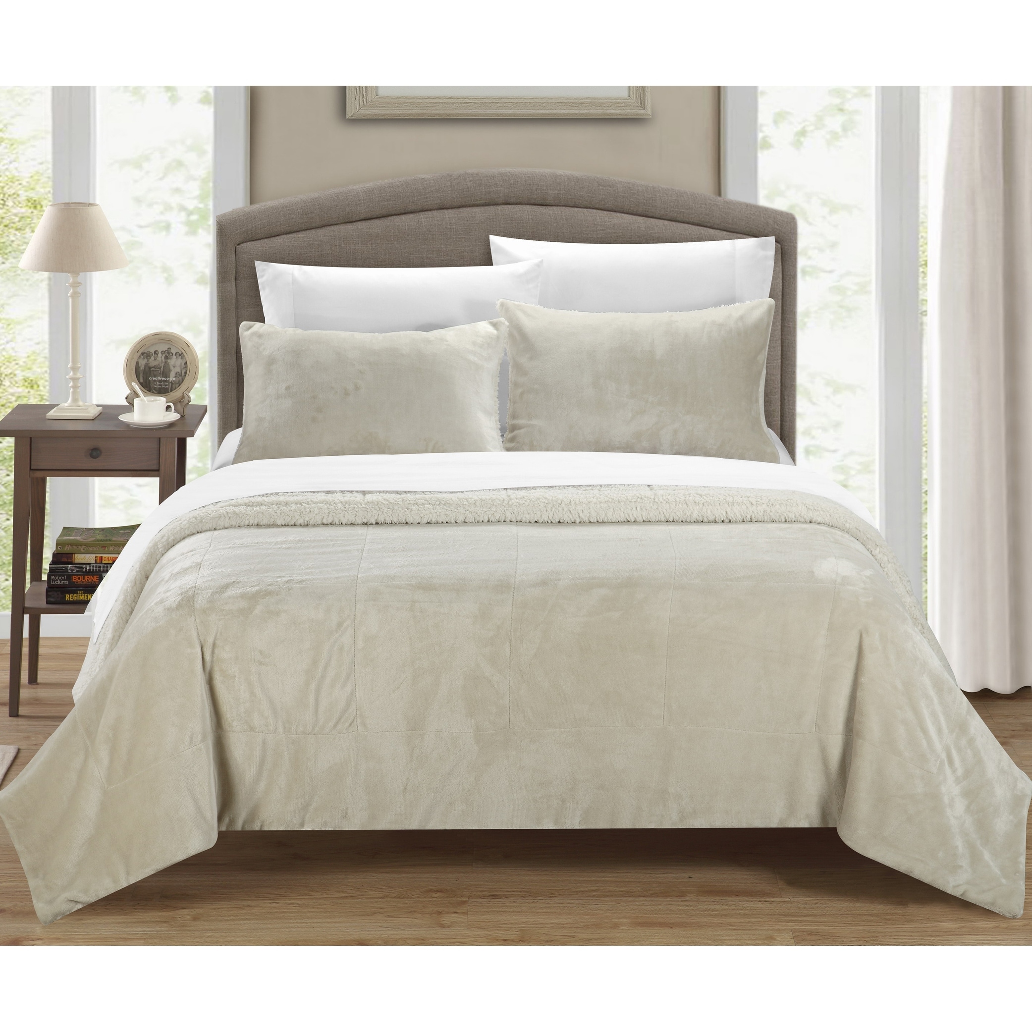 Beige sherpa hotsell blanket