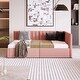 preview thumbnail 2 of 9, Upholstered Daybed Twin Size Sofa Bed Frame 2 Storage Drawers, Grey