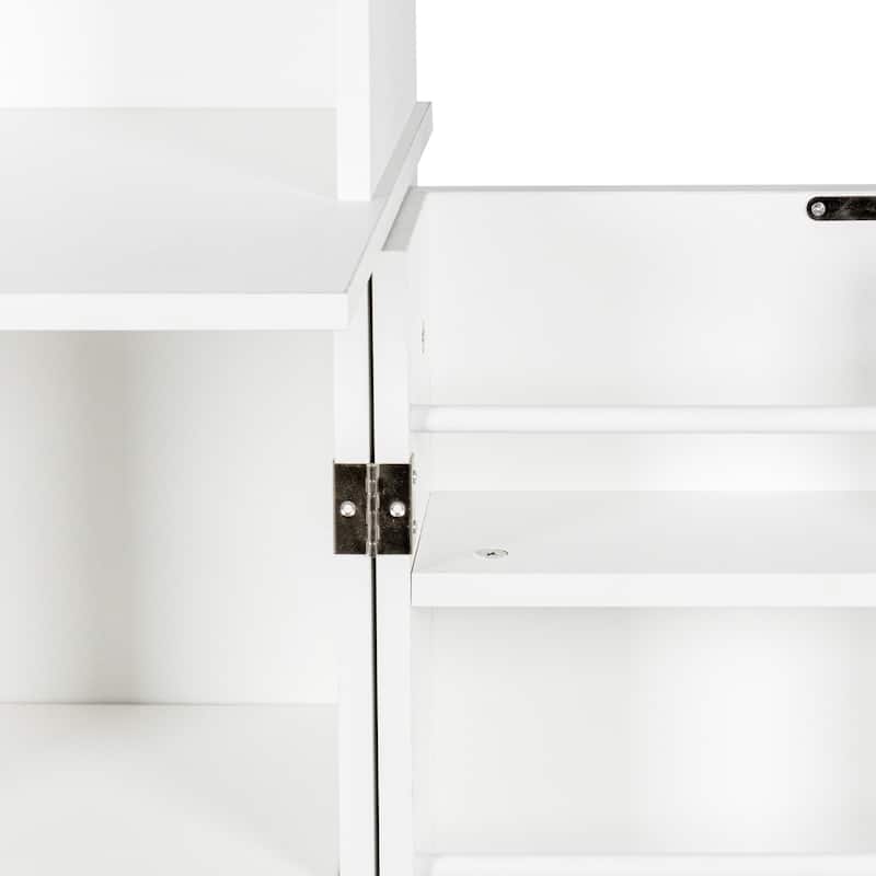 71" Pantry Cabinet, Tall Storage Cabinet with Microwave Stand, Freestanding Kitchen Hutch with Doors, Home Coffee Bar Hutch