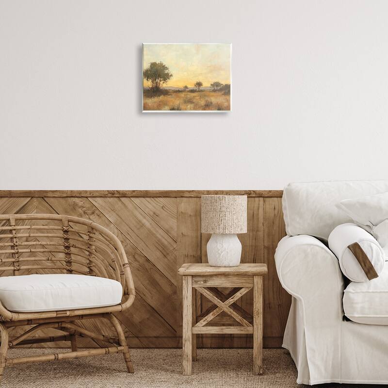 Stupell Honey Hued Horizon Wall Plaque Art Design By Petal Prints Design