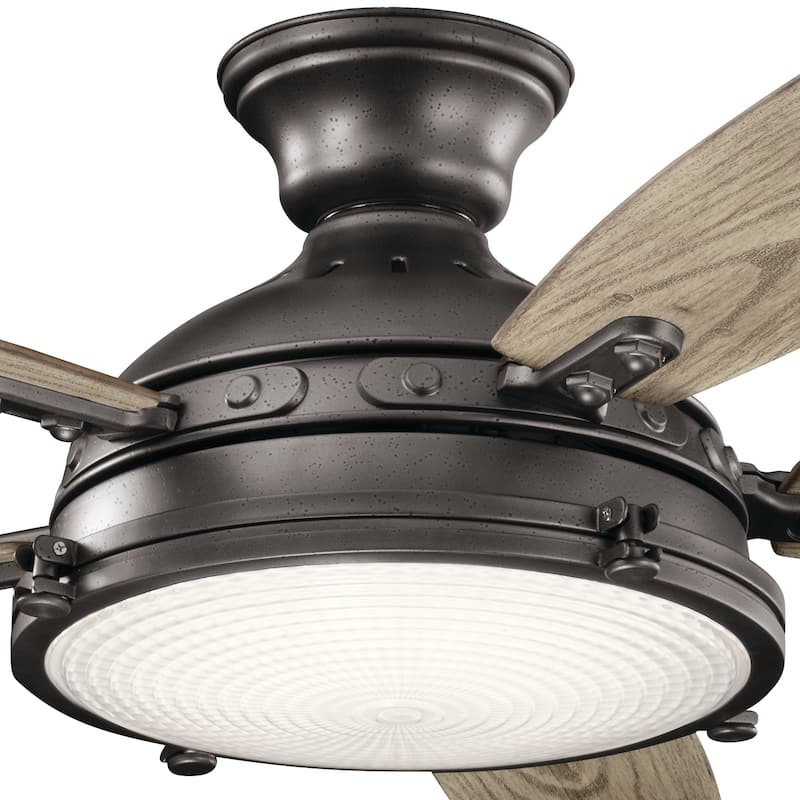 Kichler Lighting Hatteras Bay 52-inch LED Ceiling Fan Anvil Iron