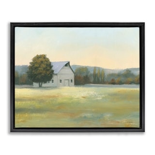Stupell Rural Countryside Cottage Framed Floater Canvas Wall Art Design ...