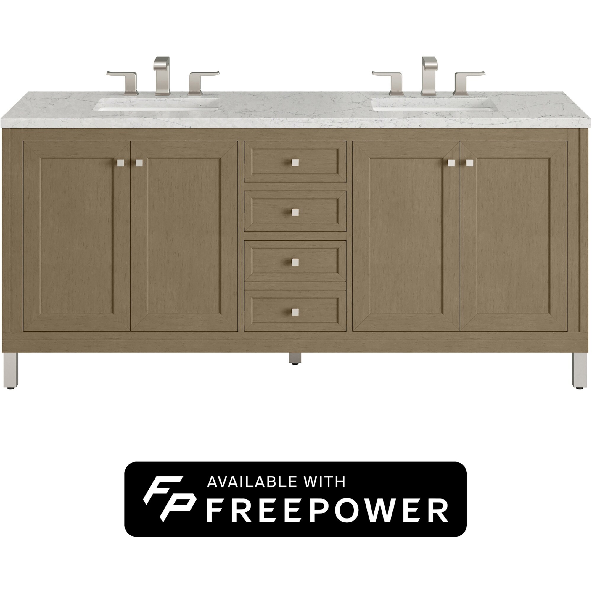 James Martin Vanities 503-V72-FEJP Chicago 72" Free Standing Double