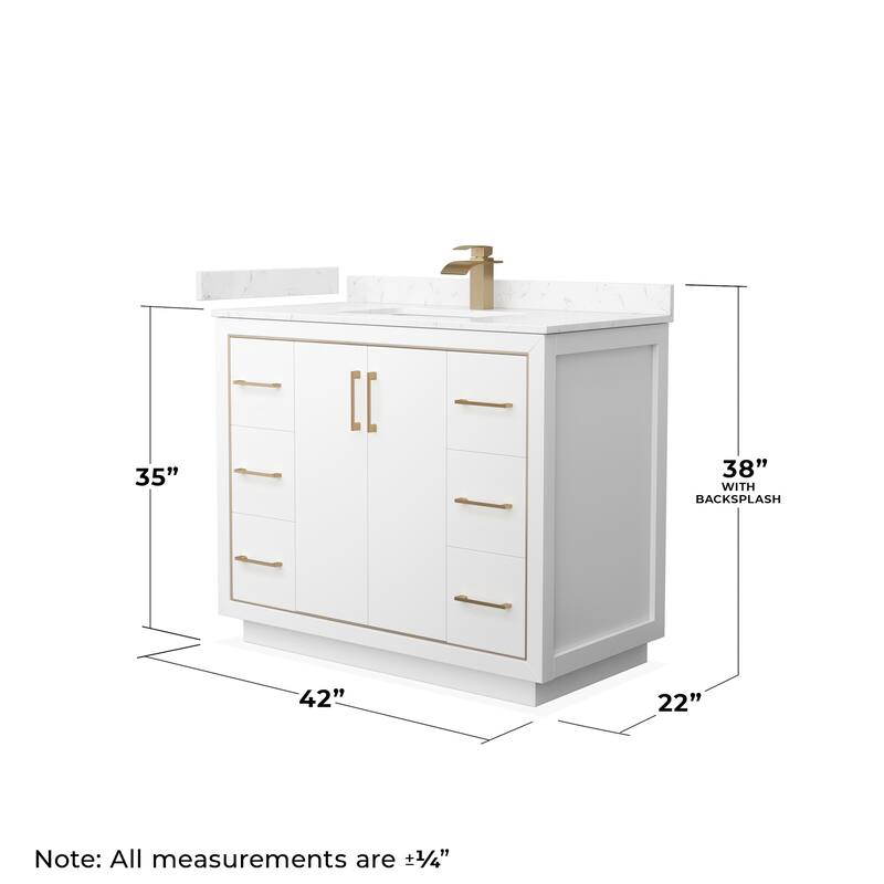 Wyndham Collection WCF1111-42S-VCA-M34 Icon 42" Free Standing Single