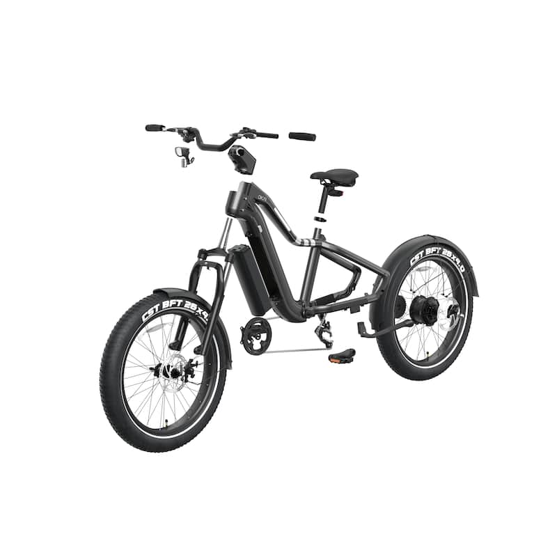 Electric Mountain Bike - Step Over Design, Black, Urban Commuter - 26