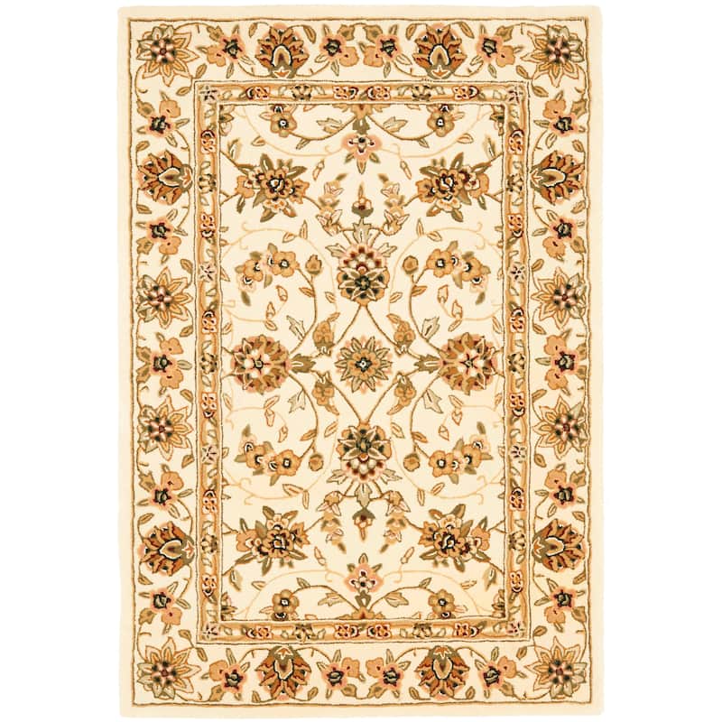 SAFAVIEH Handmade Alethea Traditions Henriikka Traditional Oriental Wool Rug - 2'6" x 12' Runner - Ivory/Ivory