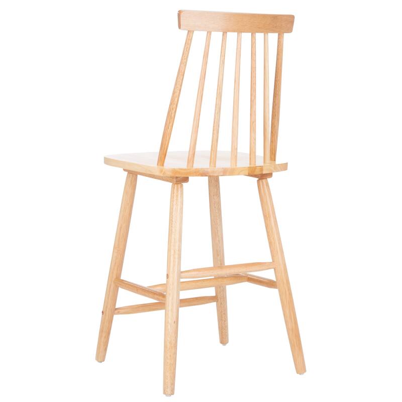 SAFAVIEH Zillah 24-inch Spindle Farmhouse Counter Stool (Set of 2) - 17.7" x 20.5" x 39.1" - 18"W x 21"D x 39"H