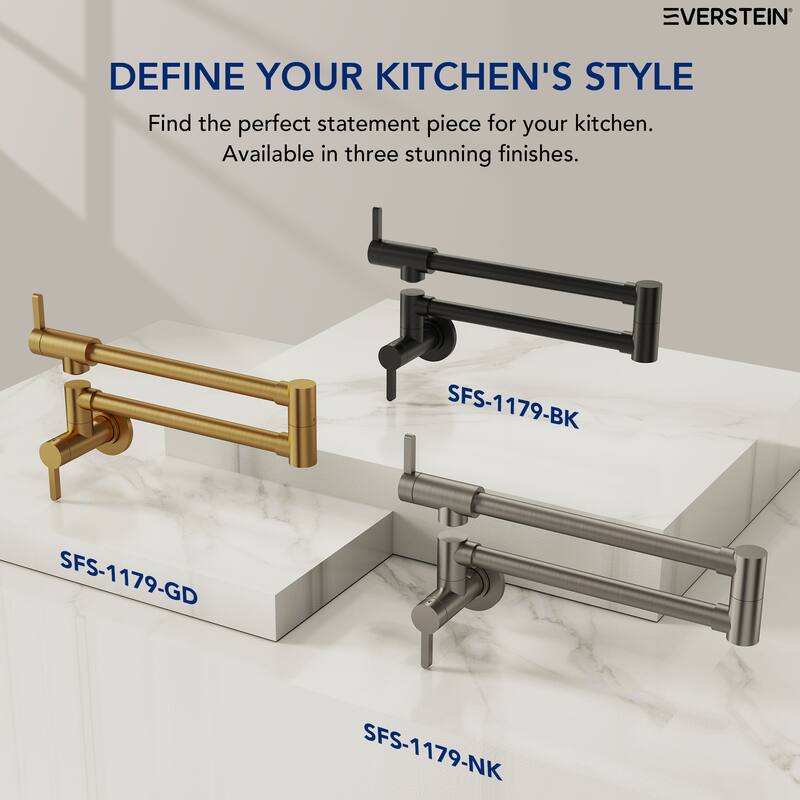 Wall Mounted Cold-Water Pot Filler,Folding Kitchen Faucet