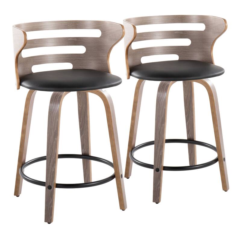 Carson Carrington Cranagh 24" Upholstered Counter Stools (Set of 2)