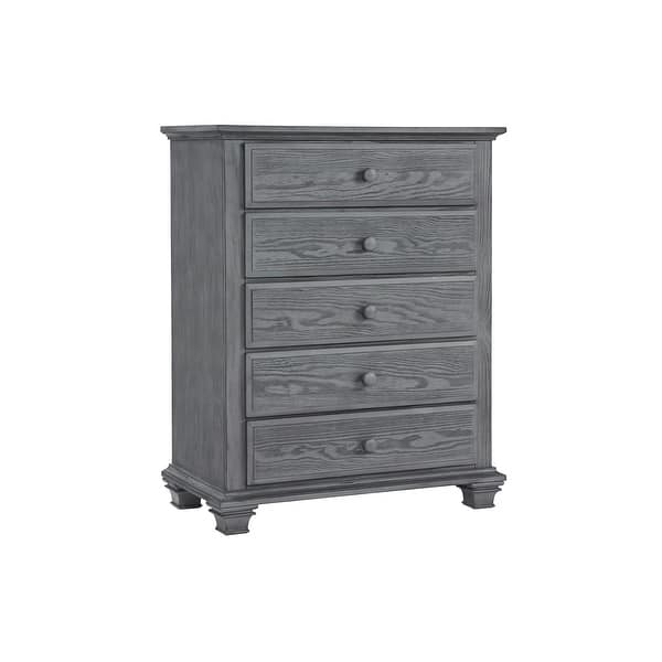 slide 2 of 3, Oxford Baby Kenilworth 5 Drawer Chest Graphite Gray