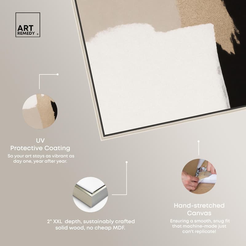Beige and Black III Canvas by Art Remedy