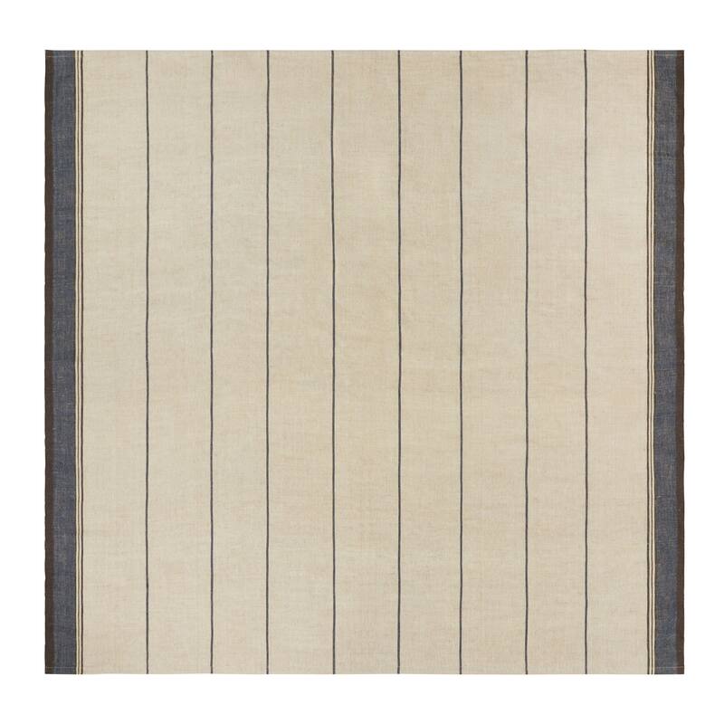 Caravan Eze Tablecloth - Ivory/Blue - 60" x 60" - Ivory/Blue - 60" x 60"
