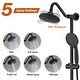 preview thumbnail 13 of 23, Wall Mounted Shower Faucet With Handheld Shower 6 Inch Rain Shower Head Combo Set Shower System With Slide Bar, NO VALVE