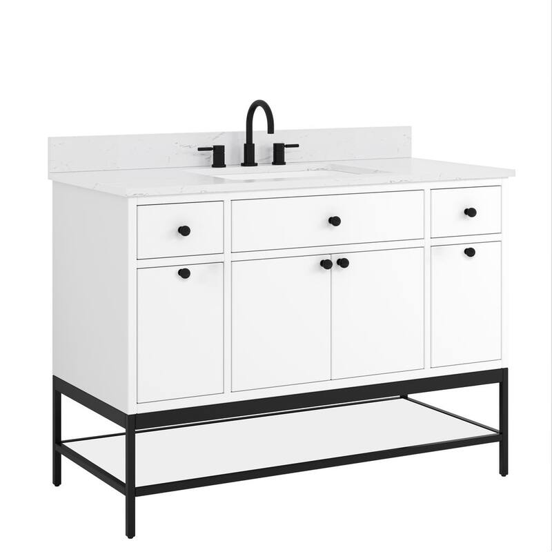 Avanity Paisley 48 in. Single Sink Vanity with Cala White Engineered Top