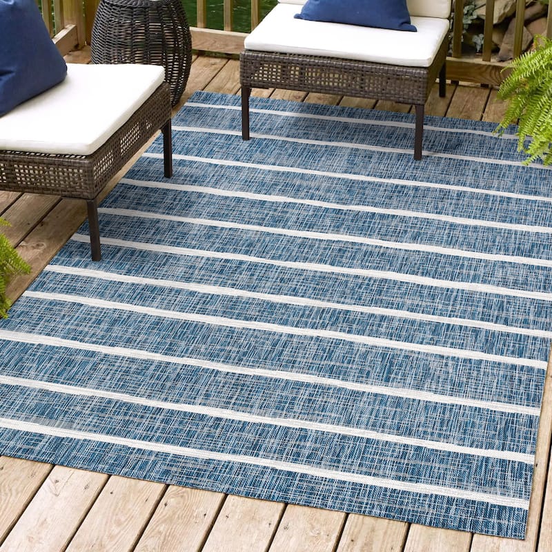 JONATHAN Y Andratx Berber Stripe Indoor/Outdoor Area Rug