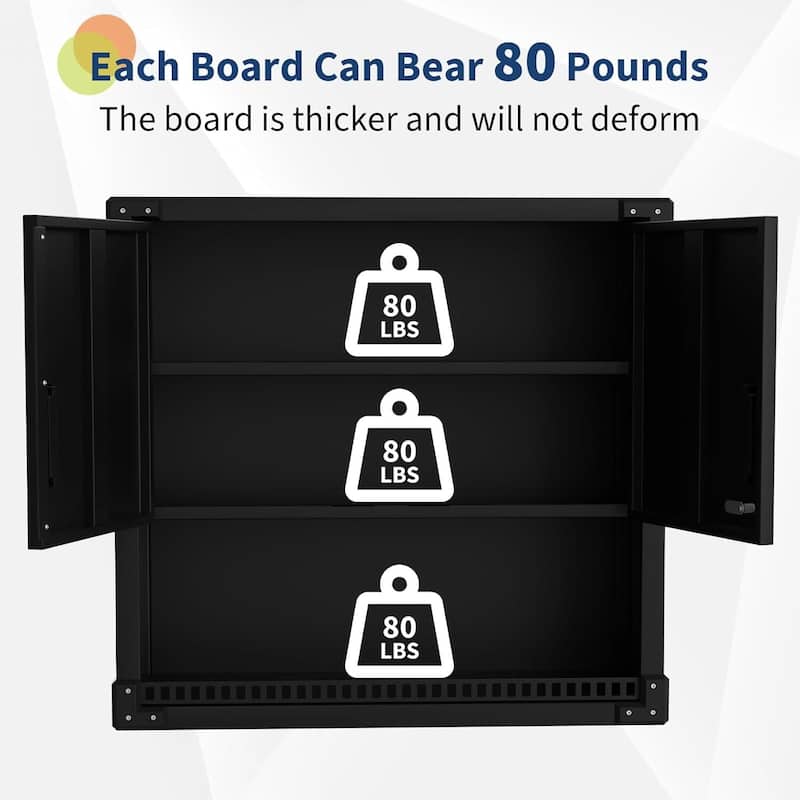 Heavy Duty Wall Hanging Storage Cabinet for Garage, Workshop - N/A