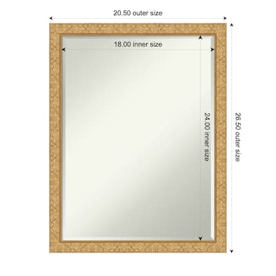 Lila Half-Inch-Bevel Wood Framed Wall Mirror