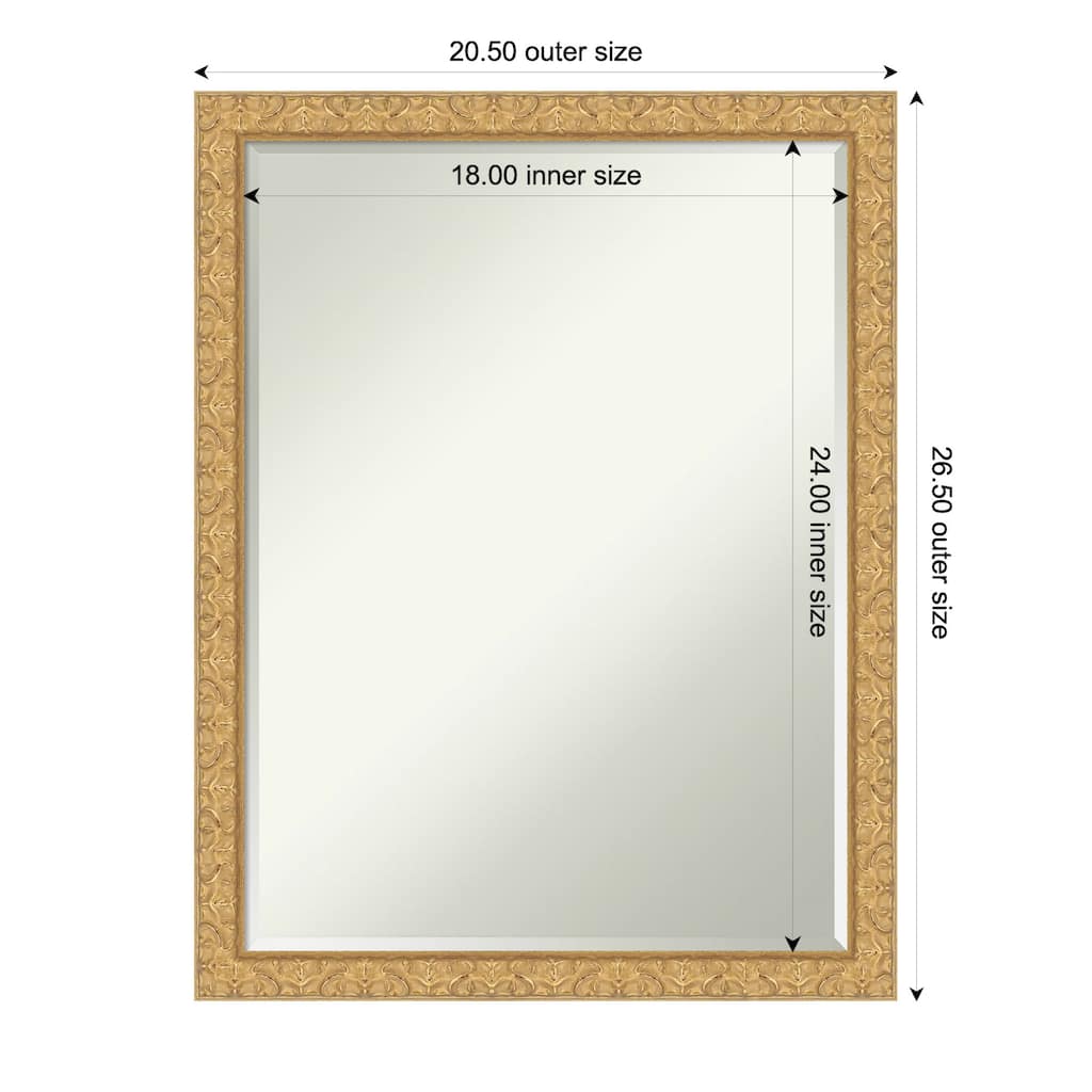 Lila Half-Inch-Bevel Wood Framed Wall Mirror