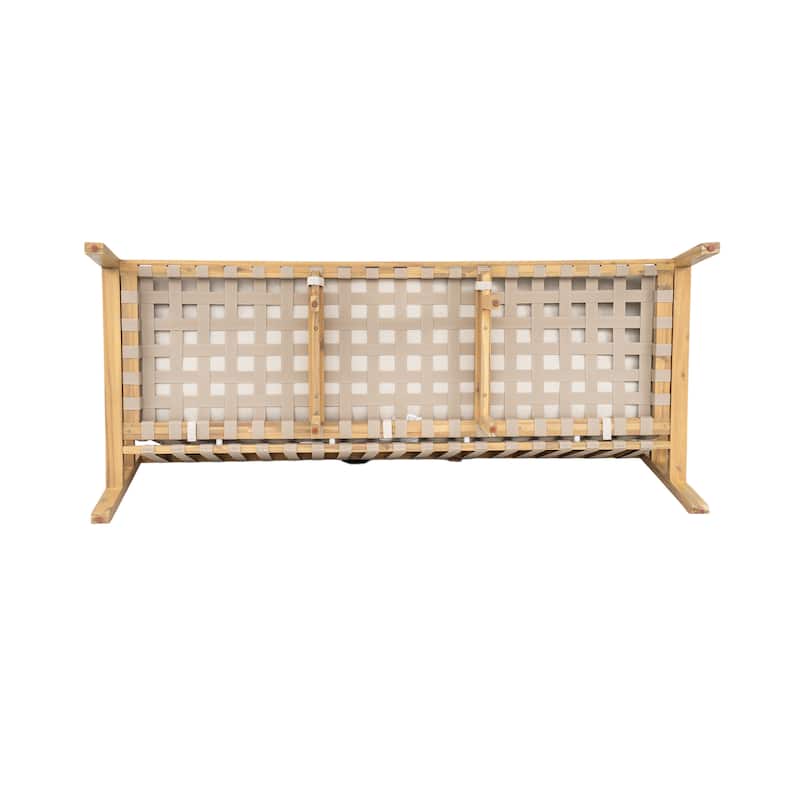 Christopher Knight Home - Thompson Outdoor Acacia Wood Woven Sofa