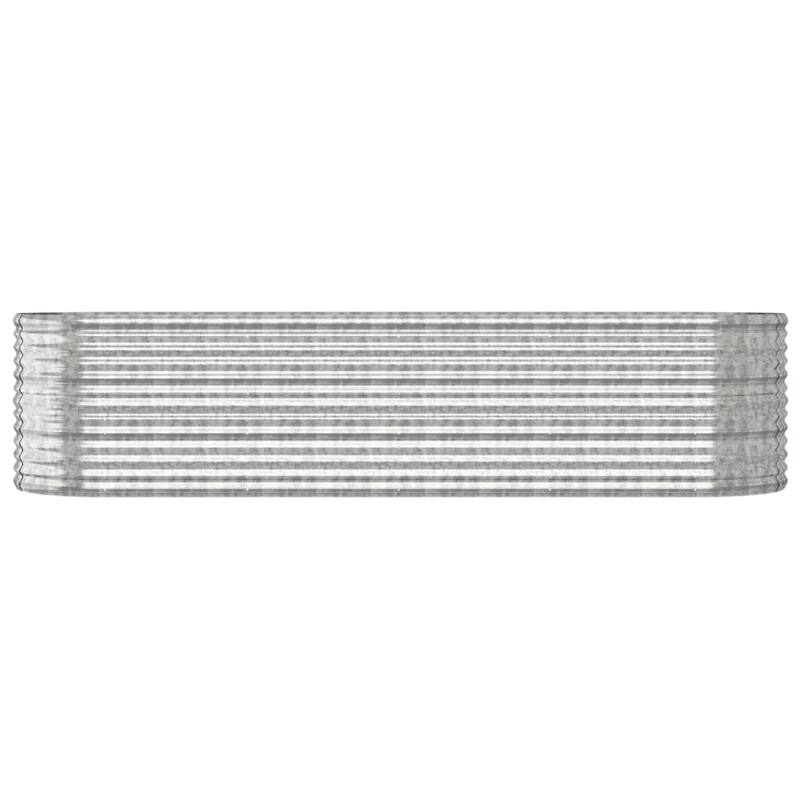 vidaXL Raised Garden Bed Raised Flower Bed Galvanized Steel Outdoor Planter