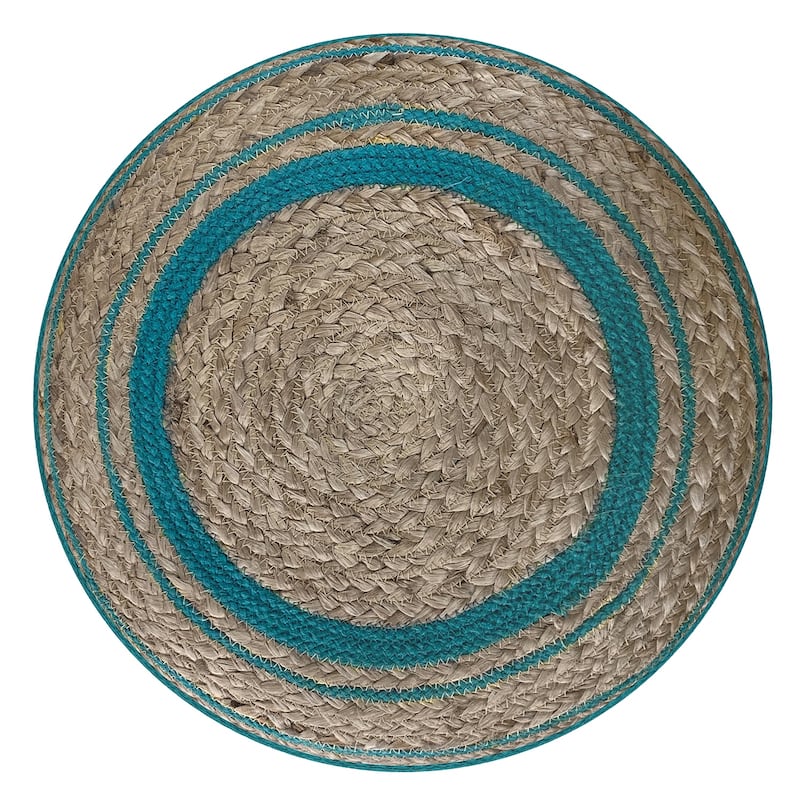 WYNDENHALL Winslet Round Braided Pouf