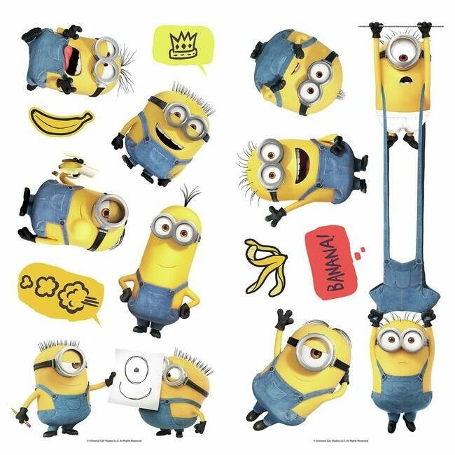 Minions 2 Peel and Stick Wall Decals - RoomMates