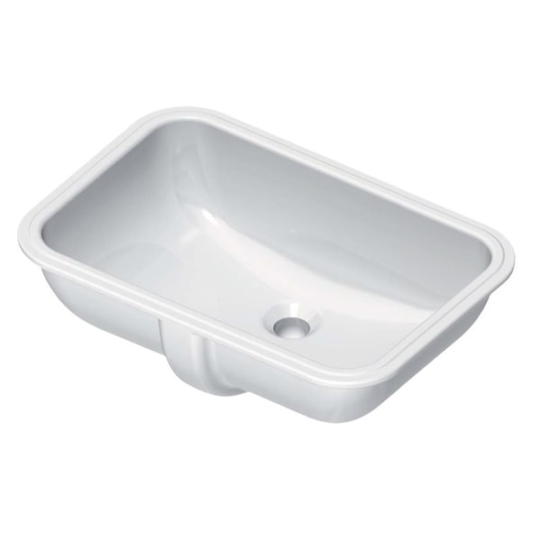 Nameeks 724311 GSI 21-3/5" Ceramic Undermount Bathroom Sink with Overflow - White / No Hole