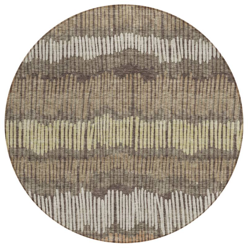 Machine Washable Indoor/ Outdoor Chantille Abstract Stripe Rug
