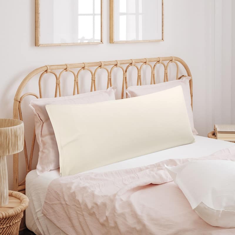 Body Pillowcase Soft 1800 Series Microfiber Long Pillow Cover - Khaki - 20"x48"