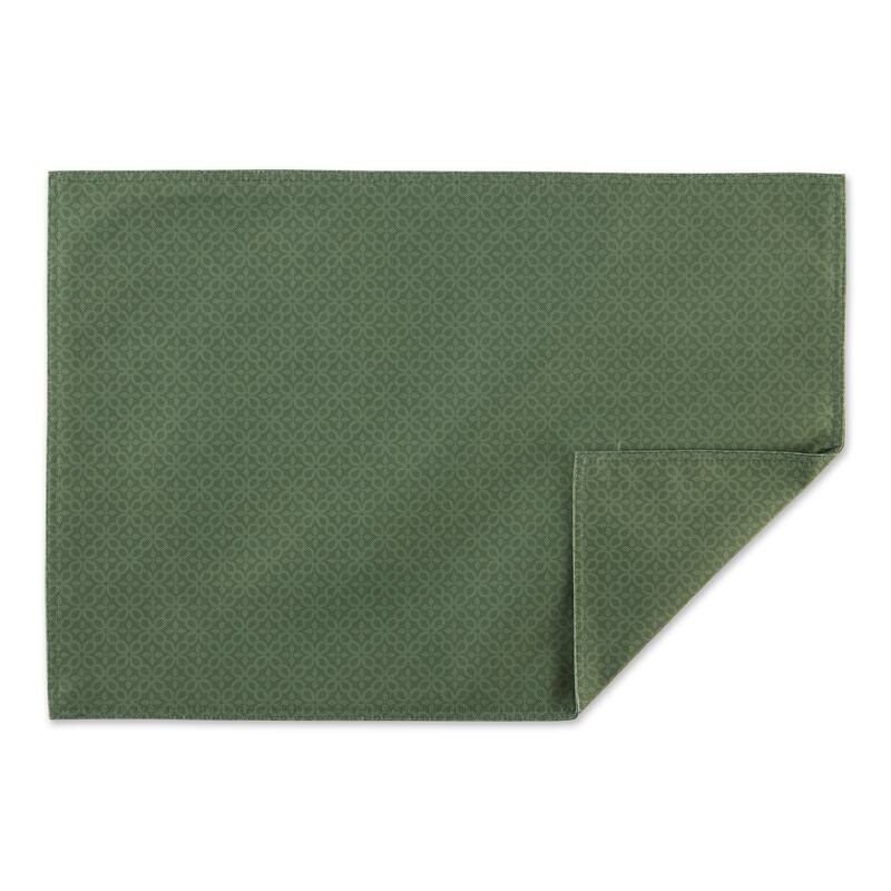 DII Stone Tonal Lattice Print Outdoor Placemat (Set of 6)