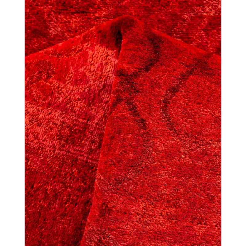 Contemporary Overdyed Wool Hand Knotted Runner - 3' 0" x 9' 1"
