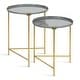 preview thumbnail 71 of 99, Kate and Laurel Ulani Nesting Tables (Set of 2) 2 Piece - Gray/Gold