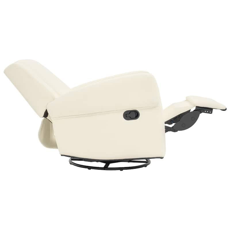 Christopher Knight Home - Nursery Recliner Modern Swivel Rocker Upholstered Recliner Chair with Dual Reclining Positions