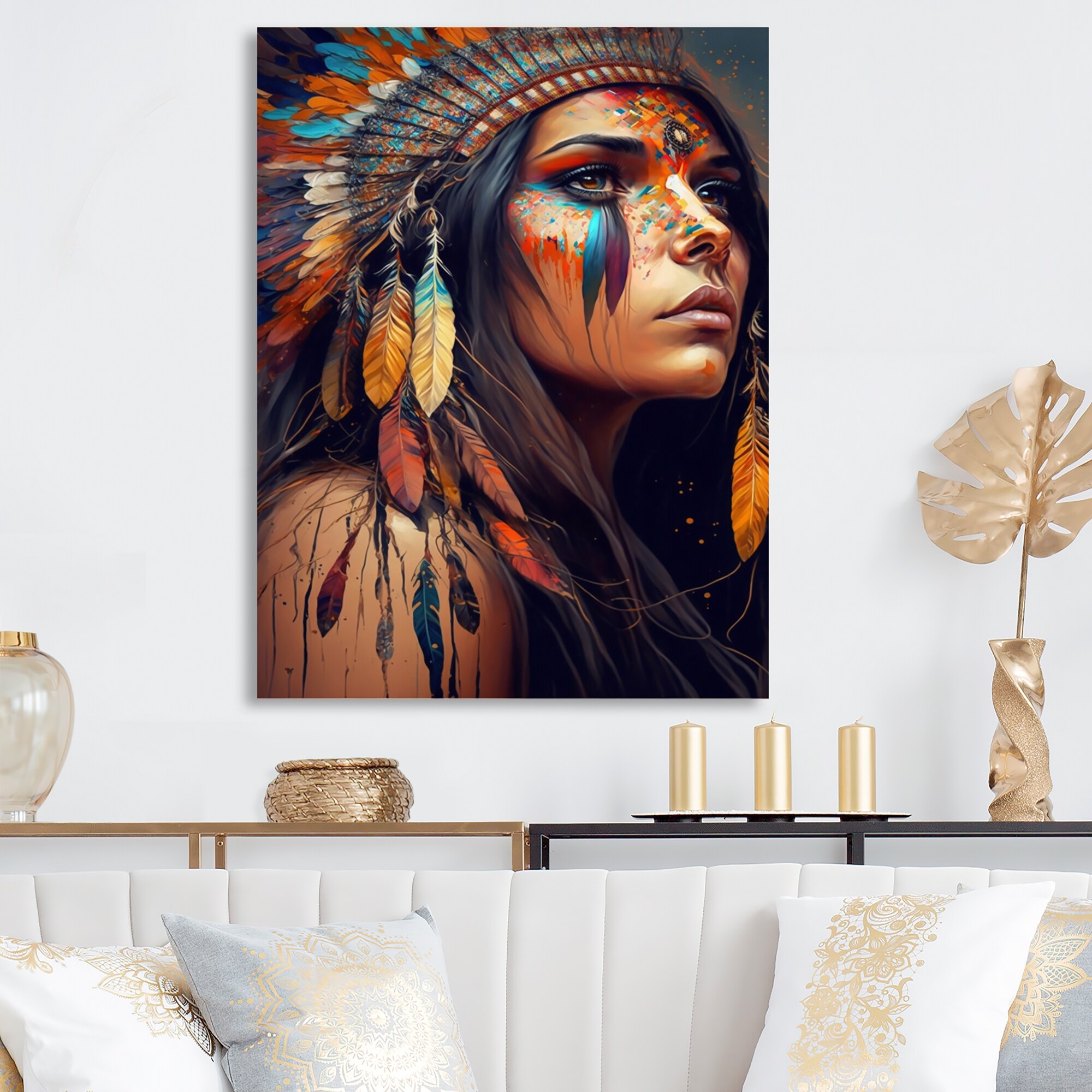Native american best sale metal wall art