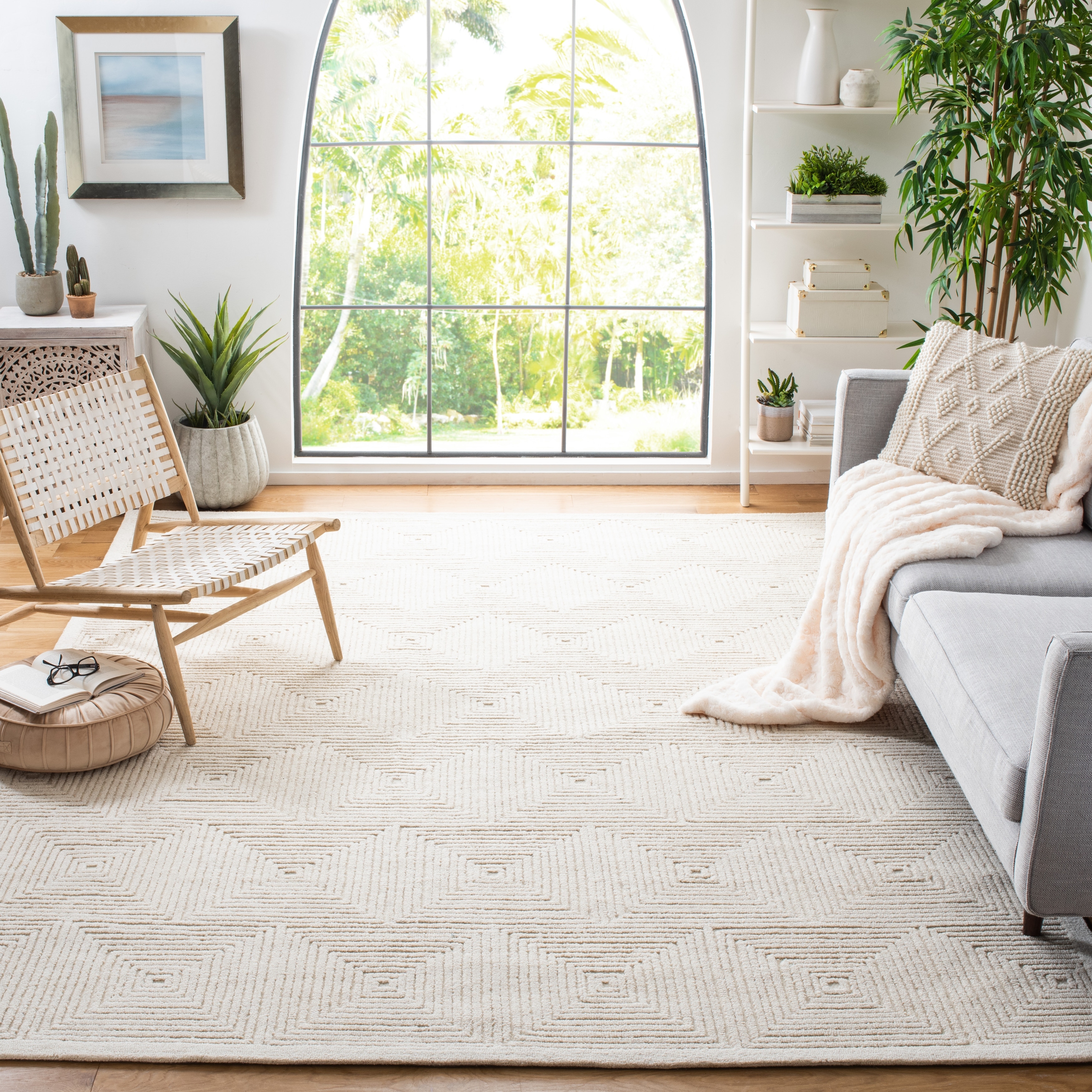 SAFAVIEH Handmade Textural Nigina Wool Rug - On Sale - Overstock