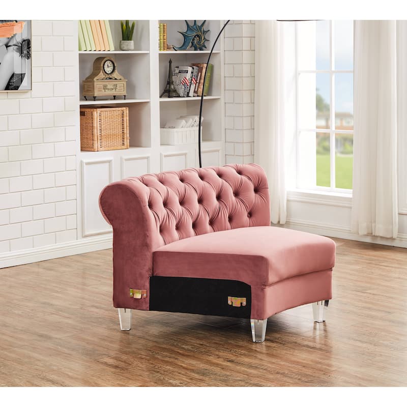 Mousseau 138.6" Velvet Symmetrical Modular Sectional