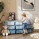 preview thumbnail 7 of 6, Qaba 3 Tier Kids Storage Unit, 9 Drawer Chest Toy Organizer Plastic Bins