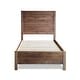 preview thumbnail 34 of 35, Grain Wood Furniture Montauk Distressed Solid Wood Panel Bed Rustic Walnut - Twin